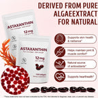 Astaxanthin 12mg, 120 Softgels, 4 Month Supply, Premium Astaxanthin Antioxidant Supplements with Antioxidant Activity, Supports Eye, Immune, Joint, Skin Health, Internal Circulation