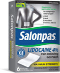 Salonpas LIDOCAINE (5 Pack Bundle) Pain Relieving Maximum Strength Gel Patch!