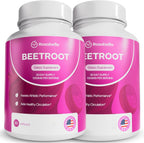 Rosabella Organic Beet Root Capsules - 1300mg Beet Root Powder Aids Healthy Circulation & Vitality, Non-GMO, Beet Root Supplement - 60 Capsules, 30-Day Supply