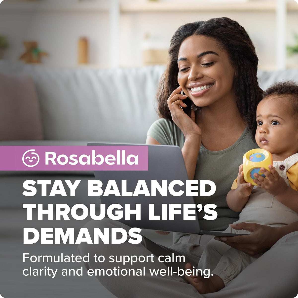 Rosabella Saffron Blend Supplement for Men & Women – Saffron, B6, Magnesium & Herbal Extract Capsules – Supports Mood, Focus & Clarity – Non-GMO, Gluten-Free – 60 Capsules – 30-Day Supply