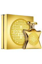 Hub Wavy Bond No. 9 New York Gold Street unisex perfume bottle, 3.4 oz, showcasing luxurious packaging and design.
