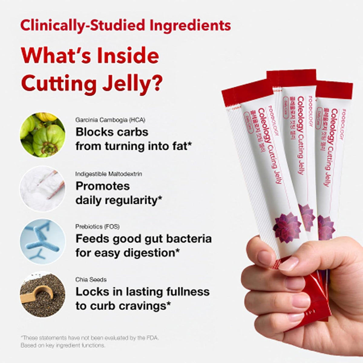 FOODOLOGY Coleology Cutting Jelly, Pomegranate Flavor, 10 Sticks