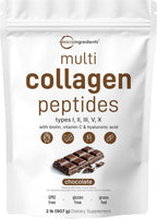 Micro Ingredients Multi Collagen Peptides Powder, 1lb (41 Servings)