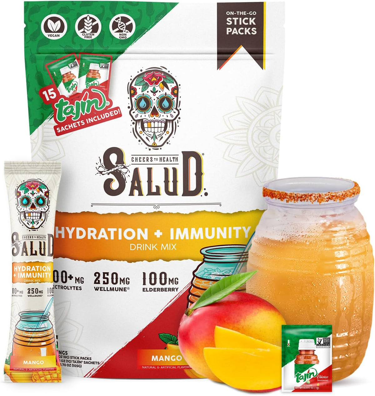 Salud 2-in-1 Hydration + Immunity Drink Mix, Horchata