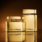 Dolce & Gabbana The One Gold Intense perfume bottle for women, 50ml, with luxurious gold packaging and elegant design.