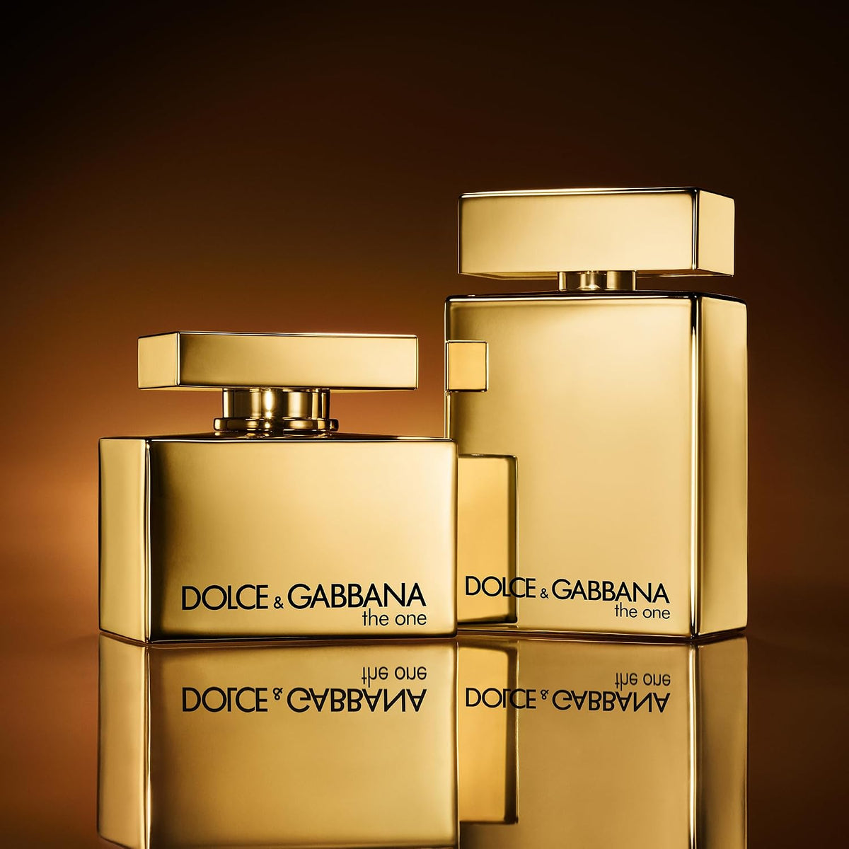Dolce & Gabbana The One Gold Intense perfume bottle for women, 50ml, with luxurious gold packaging and elegant design.