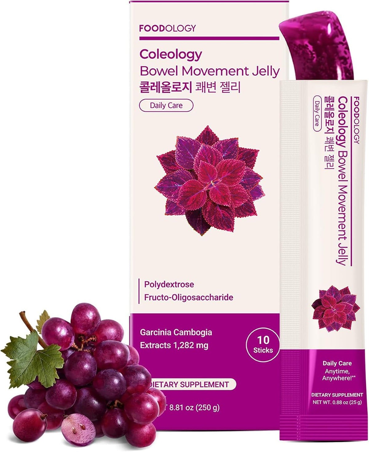 FOODOLOGY Coleology Cutting Jelly, Pomegranate Flavor, 10 Sticks