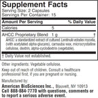 American BioSciences ImmPower AHCC Supplement, Vegetarian Capsules, Enhanced Immune Support, Natural Killer Cell Activity and Cytokine Production, 500 milligrams per Capsule (30 Count)