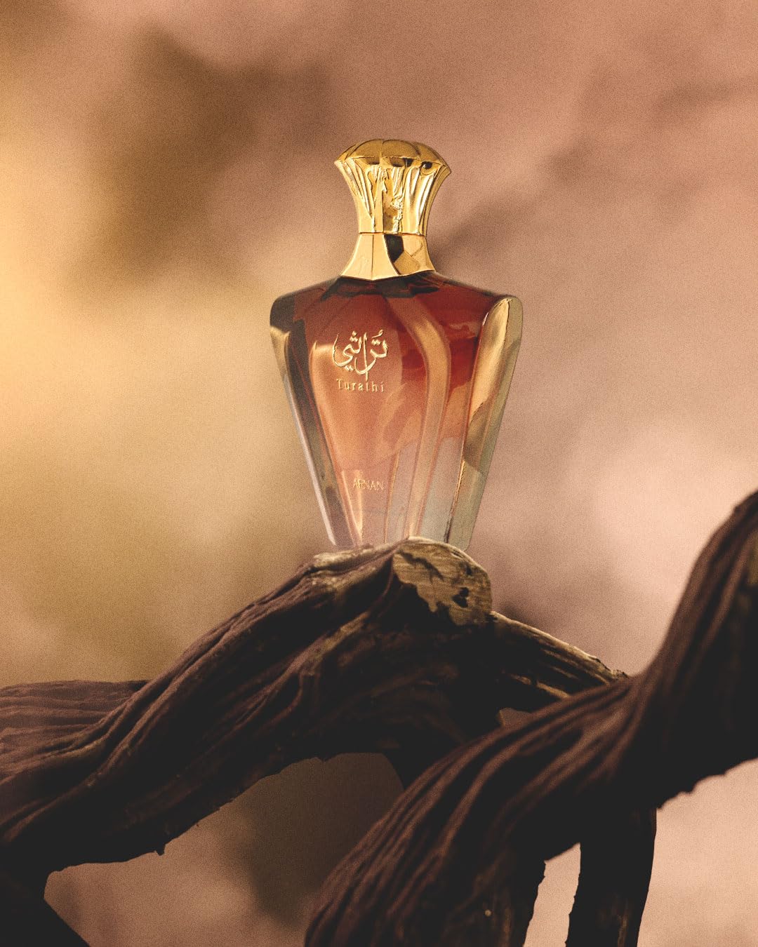 Afnan Turathi Brown luxury perfume for men, 3.4 oz, in a stylish bottle, showcasing a bold, long-lasting fragrance from Hub Wavy.
