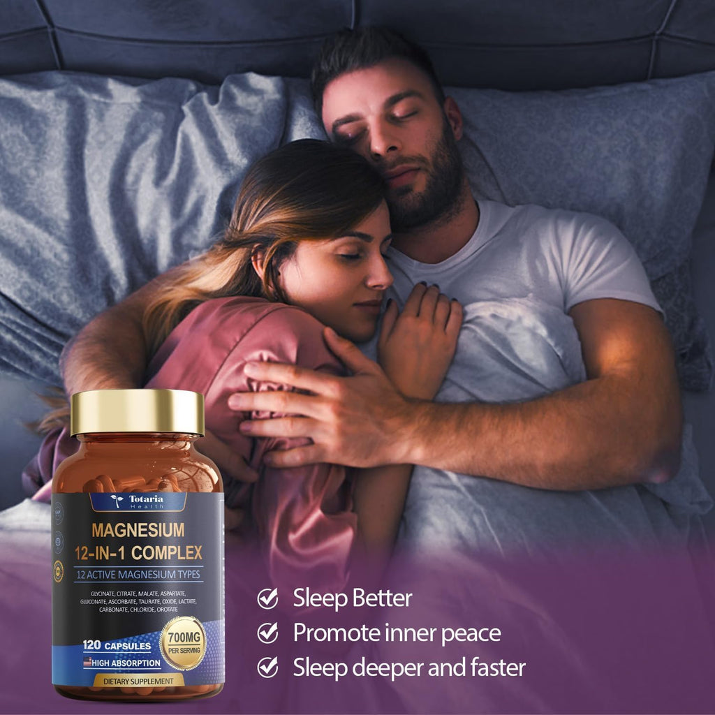 Totaria Magnesium Complex 700mg,12 in 1, 120 Capsules