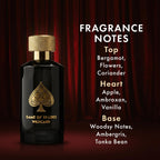 Hub Wavy Jo Milano Game of Spades Wildcard men's fragrance bottle, 3.4 fl oz, with sleek design and luxurious branding.