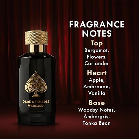 Hub Wavy Jo Milano Game of Spades luxury perfume for men, 3.40 oz bottle, rich, long-lasting fragrance with a sophisticated scent.