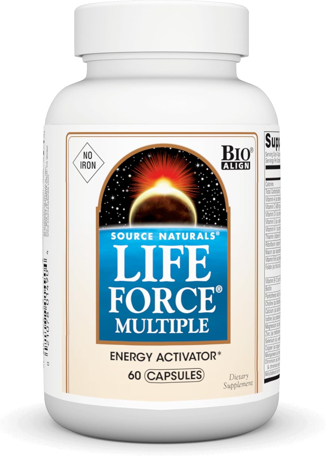 Source Naturals Life Force Multiple Iron Free Multivitamin,180 Capsules