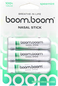 BoomBoom Nasal Stick, Essential Oils + Menthol Inhaler, Tropical, 3 Pack
