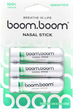 BoomBoom Nasal Stick, Essential Oils + Menthol Inhaler, Tropical, 3 Pack
