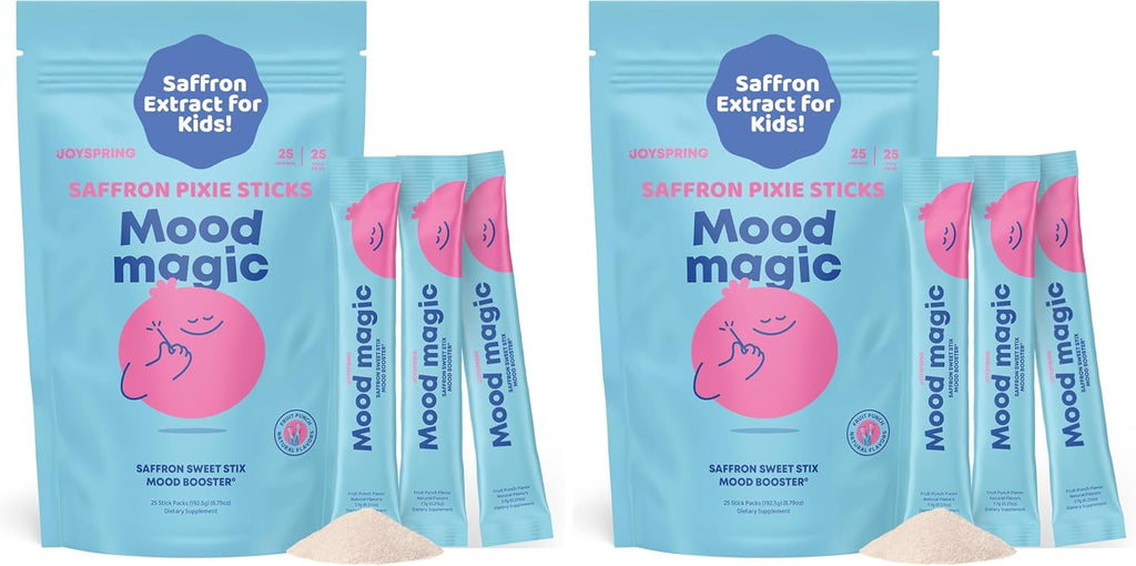 JoySpring Mood Magic Kids Saffron Sticks, Fruit Punch, 25 Ct, 4+