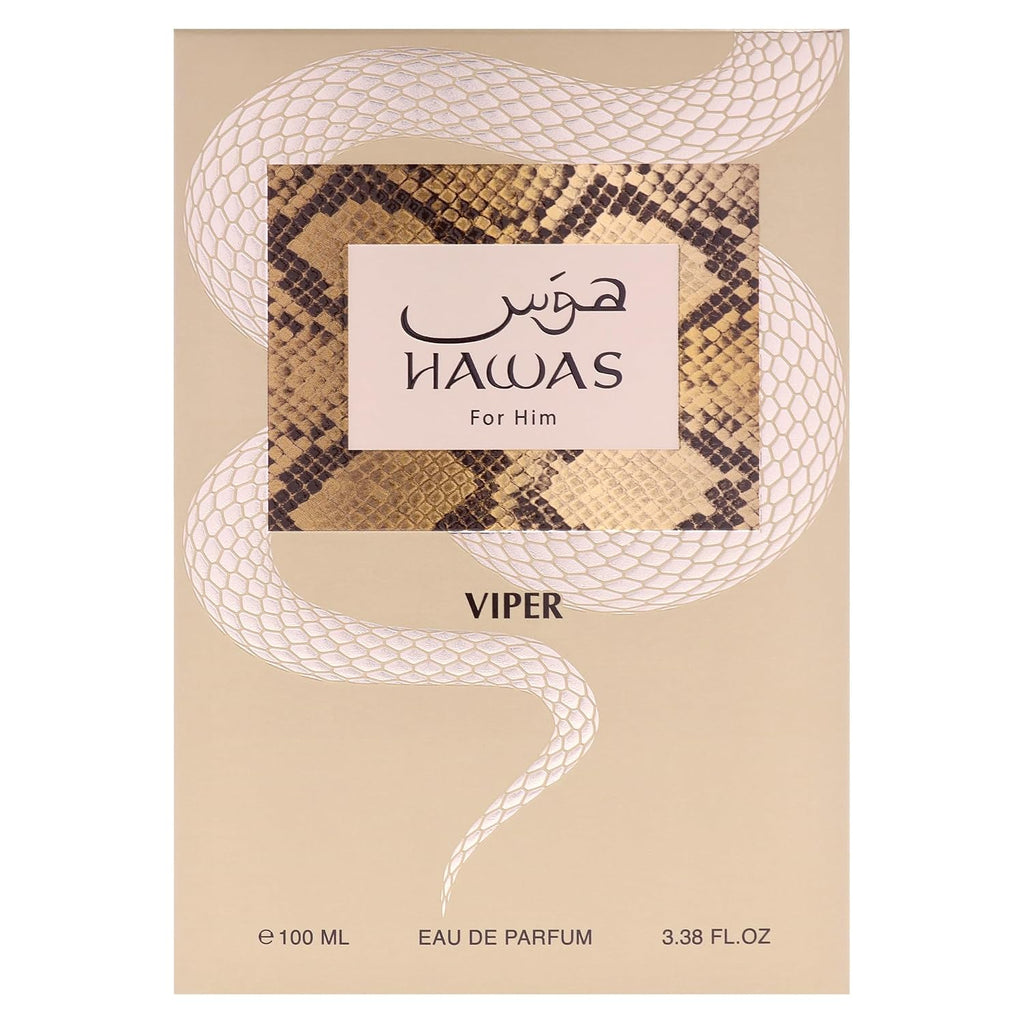Hub Wavy Rasasi Hawas Viper perfume bottle with oriental and rich scent, 3.4 fl oz for men, luxury fragrance image