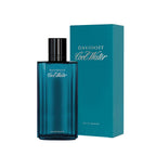 Hub Wavy Davidoff Cool Water men's perfume bottle, 4.2 oz / 125 ml, with clear glass and blue liquid scent.