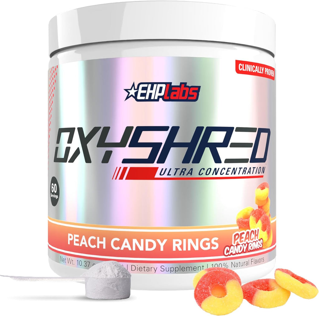 EHP Labs OxyShred Pre Workout Powder - Preworkout Powder with L Glutamine & Acetyl L Carnitine, Energy Boost Drink - Cosmic Blast, 60 Servings
