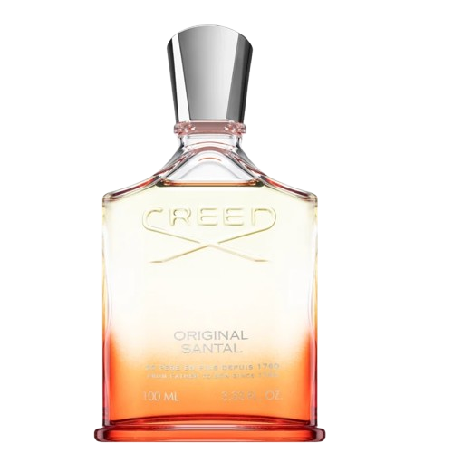 Hub Wavy Creed Original Santal natural unisex perfume bottle, 3.4 fl oz, with elegant packaging and scent details visible.
