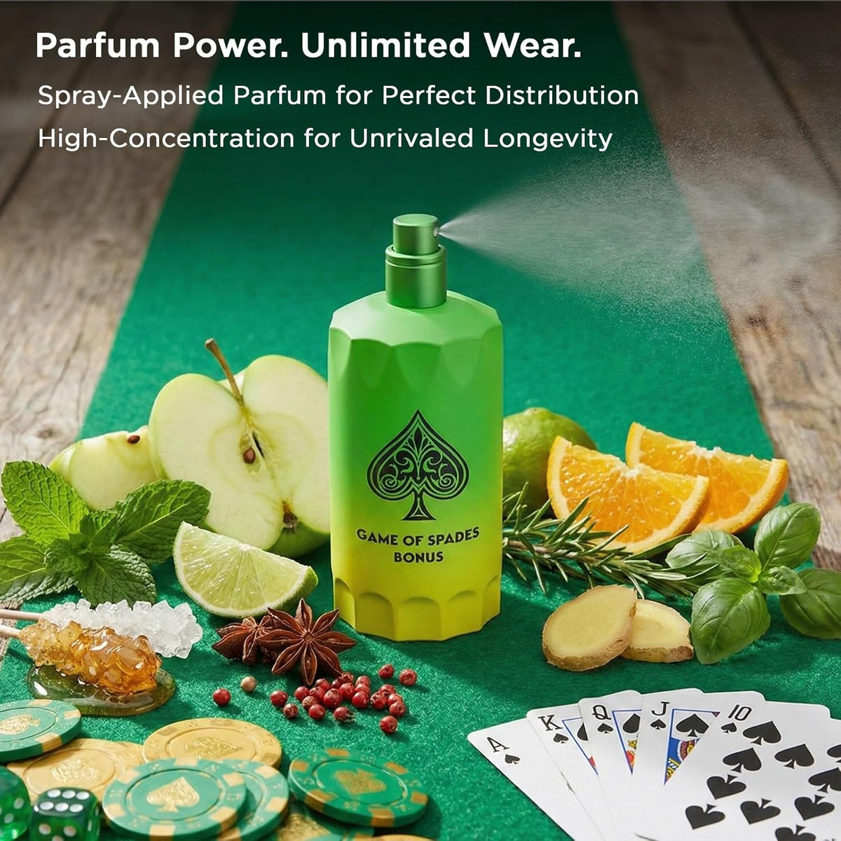 Hub Wavy Jo Milano Game of Spades luxury unisex fragrance bottle, 3.4 fl oz, with elegant design and premium scent.
