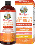 MARYRUTH'S Liquid Multivitamin + Hair Growth, Clinically Thicker Hair, 15oz