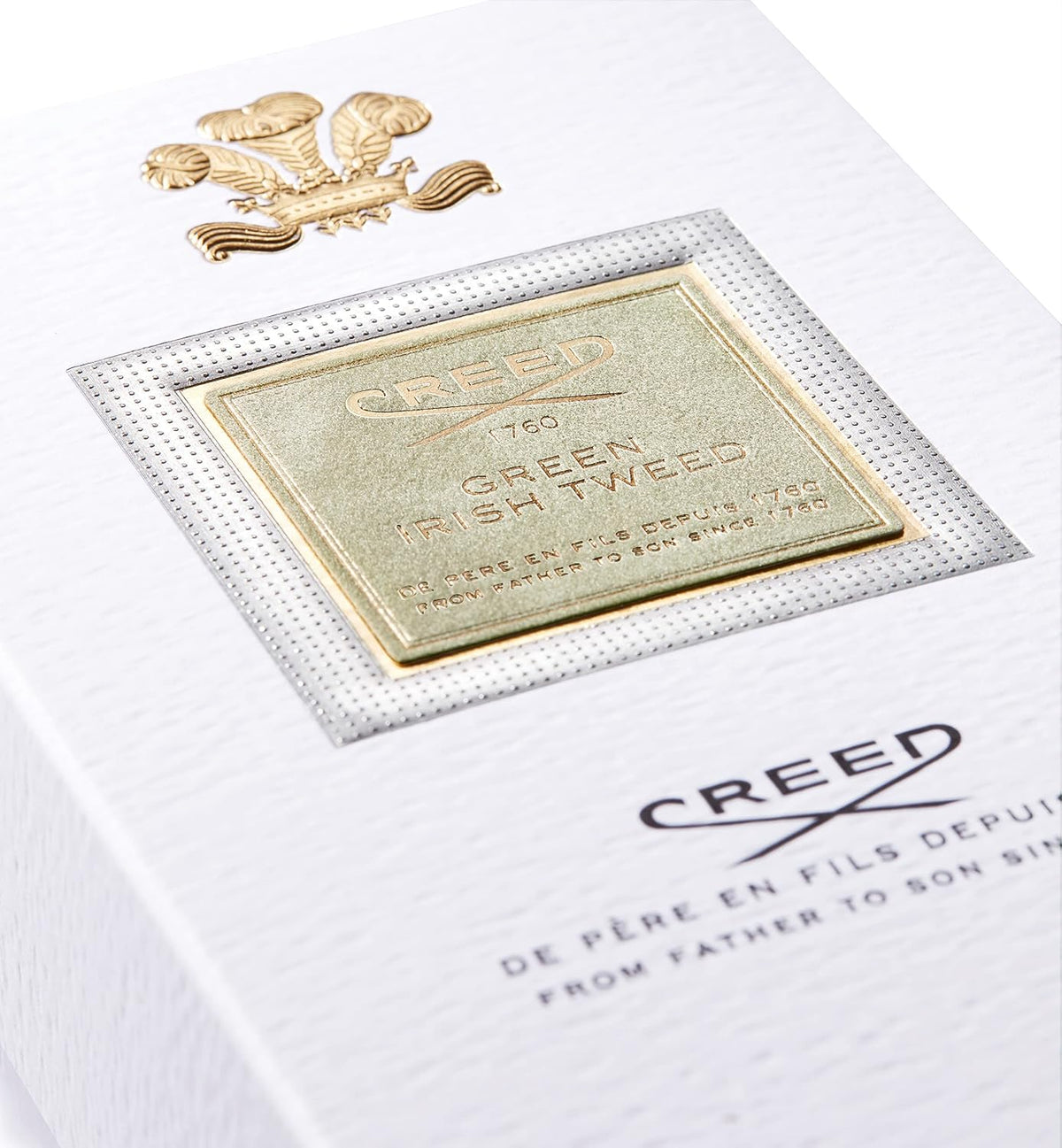Hub Wavy Creed Green Irish Tweed men's fragrance bottle, 3.3 fl oz, authentic luxury scent for men with elegant packaging