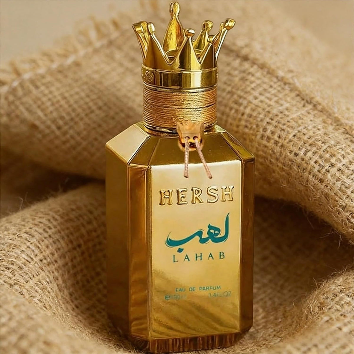HERSH Lahab Arabic Oriental perfume for women by Hub Wavy, 3.4 fl oz, elegant bottle of luxury ladies fragrance, floral and spicy scent