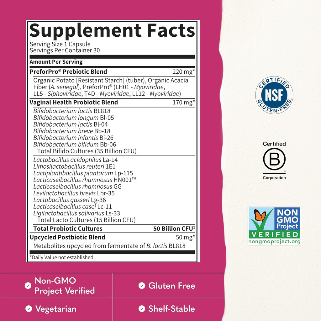 Garden of Life Dr. Formulated Pre, Post & Probiotics, Women's pH, 50B, 30ct