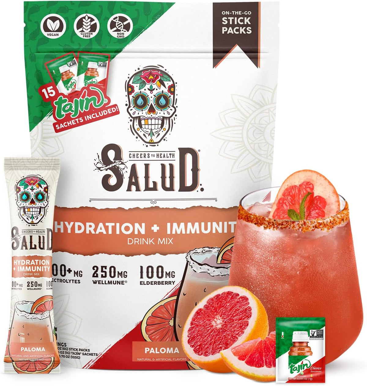 Salud 2-in-1 Hydration + Immunity Drink Mix, Horchata