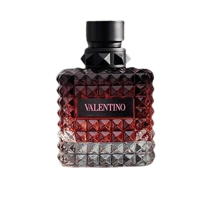 Valentino Born in Roma Donna Intense perfume bottle, 3.4 oz, luxury fragrance for women, from Hub Wavy, with a sleek design.