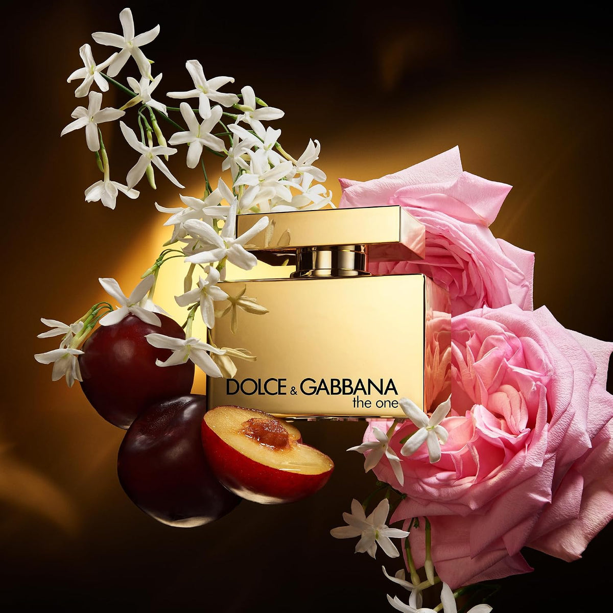 Dolce & Gabbana The One Gold Intense perfume for women in 50ml bottle, featuring luxurious, rich, long-lasting fragrance.