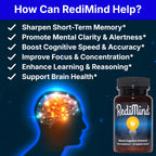 RediMind Natural Cognitive Support and Brain Supplement, Vegan, Gluten-Free