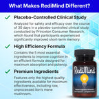 RediMind Natural Cognitive Support and Brain Supplement, Vegan, Gluten-Free