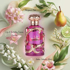 Hub Wavy Lattafa Habik perfume bottle with elegant design, 3.4 oz (100 ml), luxury women's fragrance.
