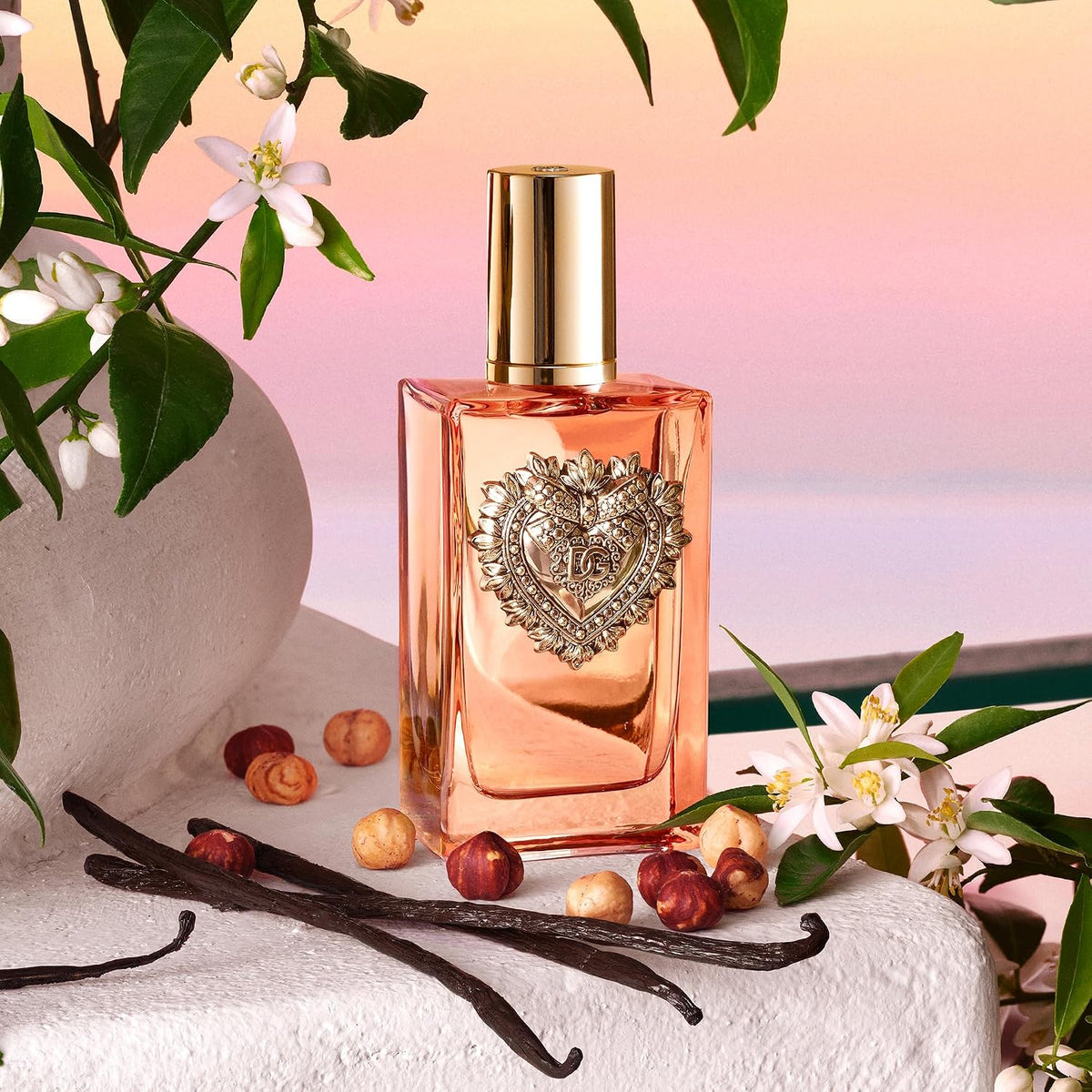 Dolce & Gabbana Devotion Intense luxury fragrance for women, 1.7 fl oz bottle with elegant design.