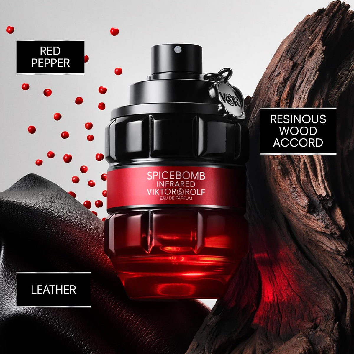 Viktor & Rolf Spicebomb Infrared men's perfume bottle, 3 oz, with bold packaging and vibrant fragrance design.