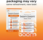 BoomBoom Nasal Stick, Essential Oils + Menthol Inhaler, Tropical, 3 Pack