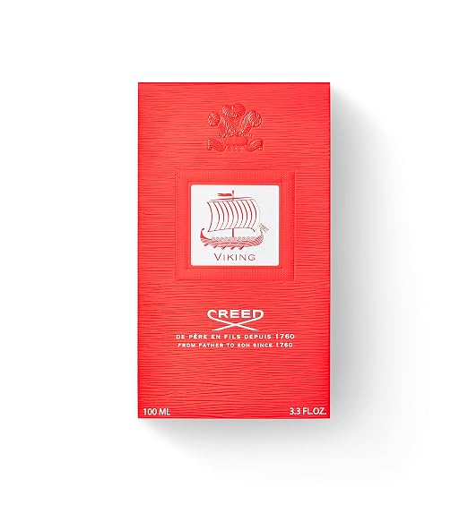 Hub Wavy Creed Viking men's perfume bottle, 3.4 fl oz, featuring luxurious, bold, long-lasting fragrance for men