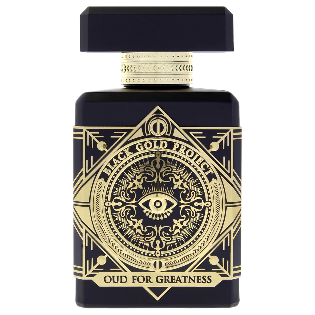 Hub Wavy Initio Oud for Greatness unisex fragrance bottle, showcasing luxurious perfume design and branding.