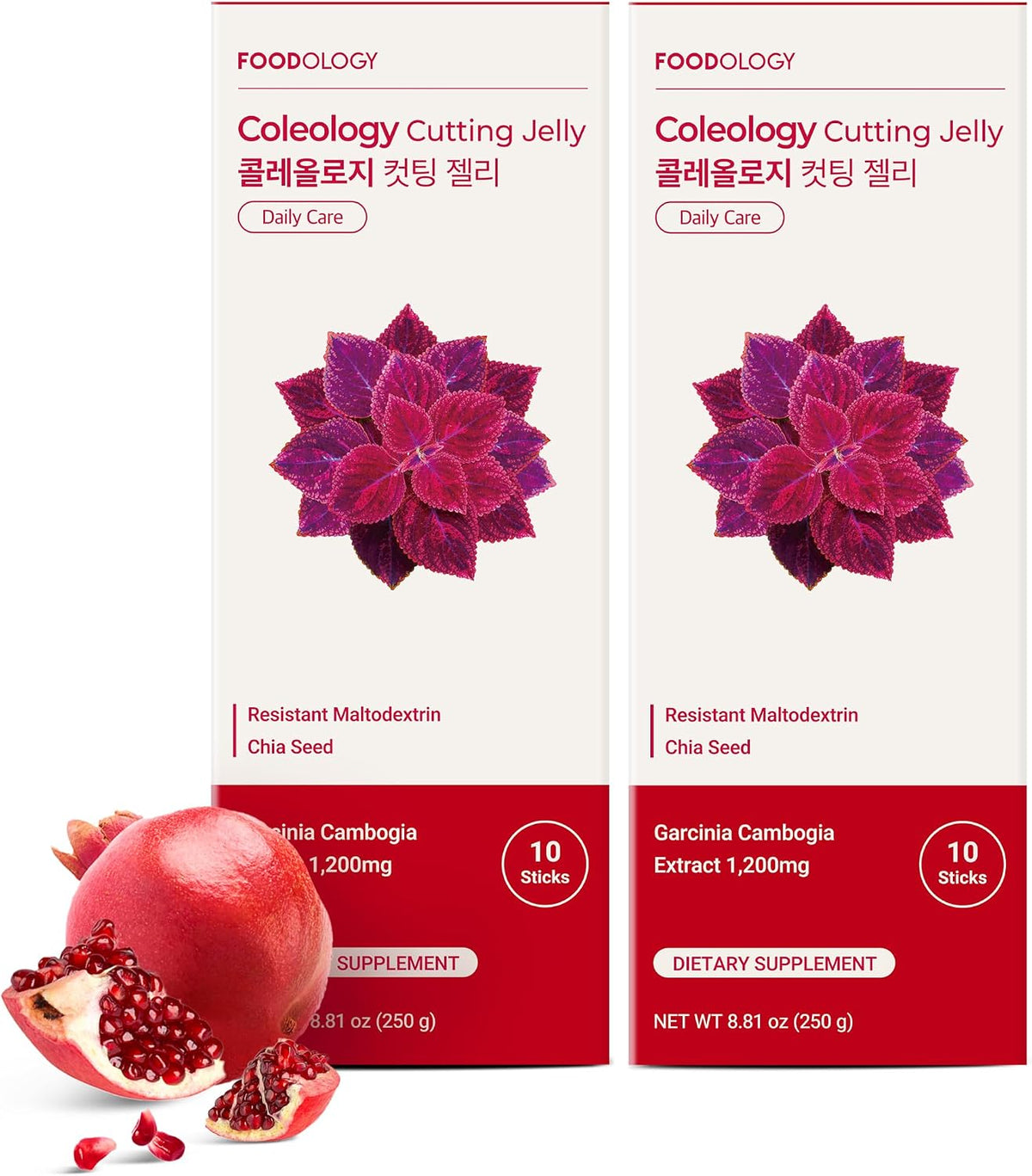 FOODOLOGY Coleology Cutting Jelly, Pomegranate Flavor, 10 Sticks