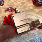 Hub Wavy Al Haramain Amber Oud Ruby Edition perfume bottle, unisex Arabian fragrance with long-lasting scent and elegant packaging.