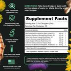 SuperBonsai Milk Thistle Herbal Liquid Supplement - Doctor-Formulated Botanical Blend with Milk Thistle and Dandelion Root - Vegan Non-GMO Drops - 1 Month Supply