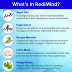 RediMind Natural Cognitive Support and Brain Supplement, Vegan, Gluten-Free