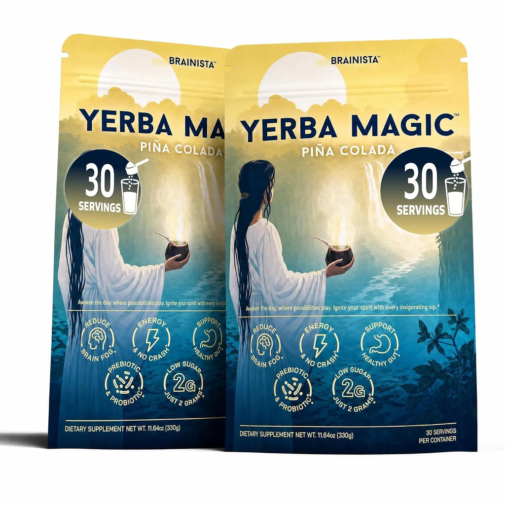 Yerba Mate Energy Drinks, Yerba Magic, Gut Health, Peach Mango, 30 Servings