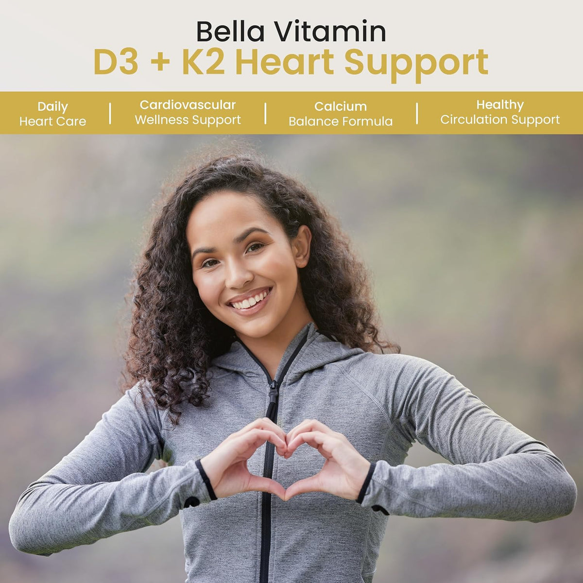 Bella All Natural Vitamin D3 K2 Liquid Drops 5000 IU (Unflavored)