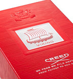 Creed Viking men's perfume bottle with a sleek design, 3.4 fl oz, in a clear glass container with a metallic cap.