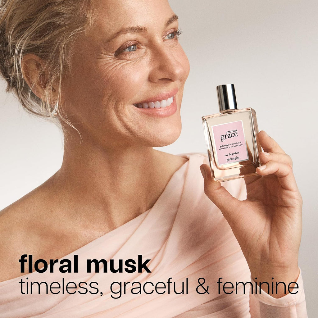 Hub Wavy Philosophy Amazing Grace perfume bottle, 2 oz / 50 ml, elegant glass design for women
