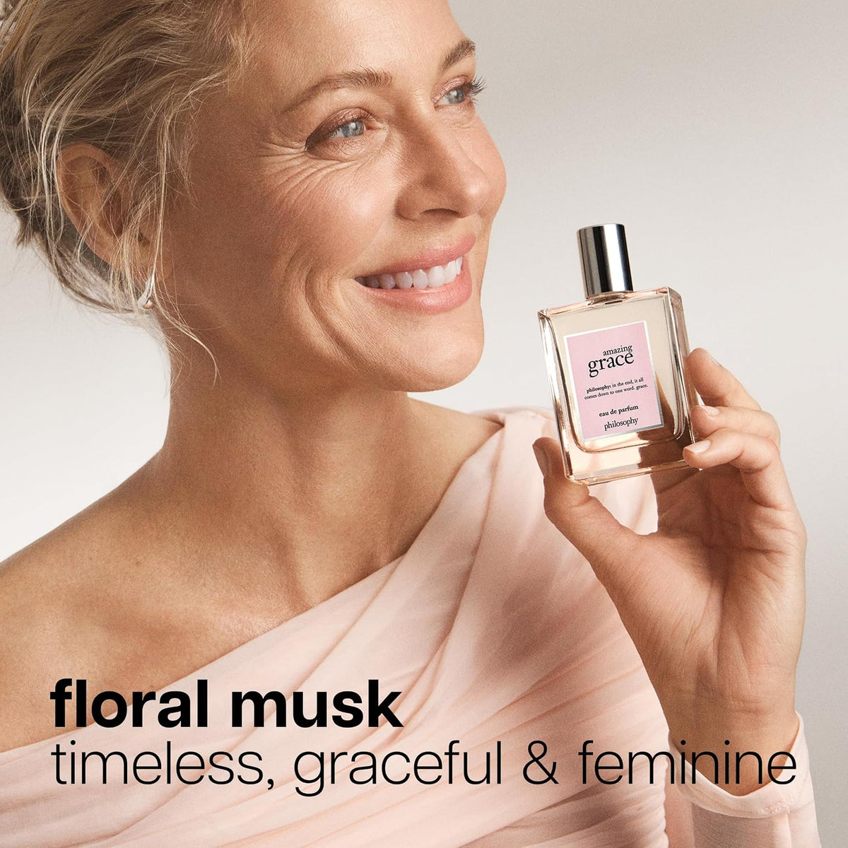 Hub Wavy Philosophy Amazing Grace perfume bottle, 2 oz / 50 ml, elegant glass design for women