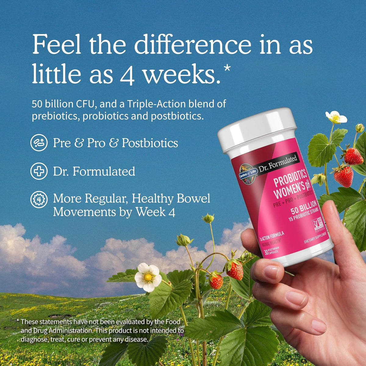 Garden of Life Dr. Formulated Pre, Post & Probiotics, Women's pH, 50B, 30ct